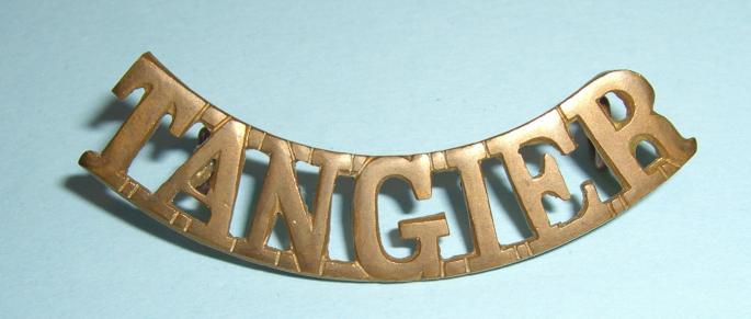 Tangier supplementary pagri / brass shoulder title - Royal Artillery?