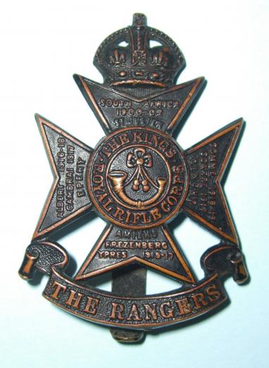 12th London Regiment ( The Rangers ) Blackened Cap Badge