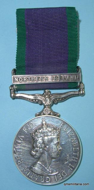 General Service Medal (GSM) 1962 Clasp Northern Ireland to The Royal Marines - Harrison