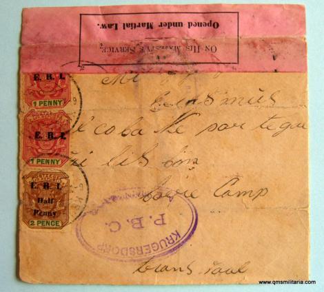 Boer War Prisoner of War ( POW ) Cover - Krugersdorp 6 Mar 1902, Portuguese interest?