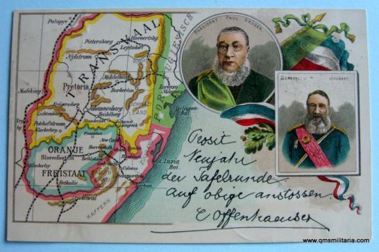 Pro Boer Republic Transvaal / Orange Free State Art Postcard - Kruger & Joubert