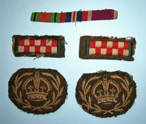 WW2 Argyll & Sutherland Highlanders Flash and Rank Badges - Senior NCO