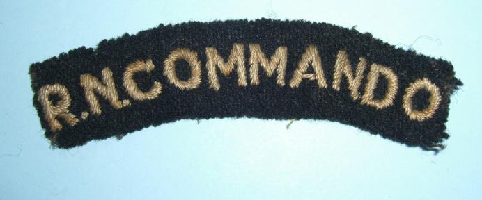WW2 R.N. Commando Woven Cloth Shoulder Title