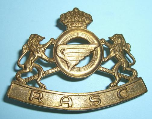 Belgian Royal Army Service Corps ( RASC ) Brass Cap badge