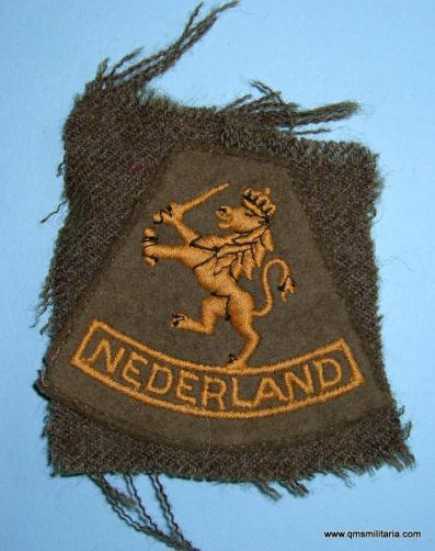 WW2 Free Royal Netherlands Dutch Brigade Embroidered Cloth Formation Sign
