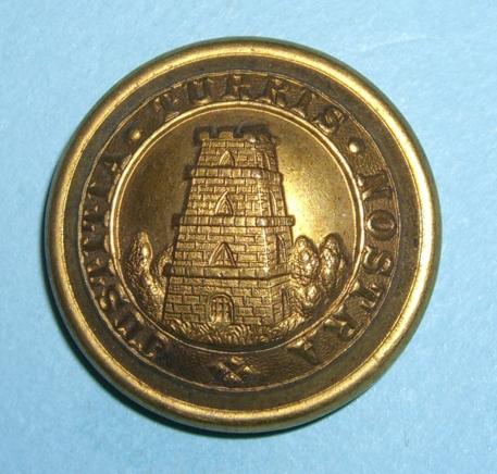 The 10th County of London ( Hackney ) Officer's Large Pattern Gilt Button