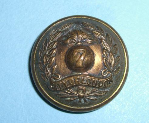 The 7th City of London Battalion Officer's Large Pattern Gilt Button 