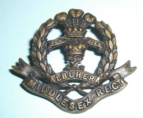 WW1 / WW2 Middlesex Regiment Officer's OSD Collar Badge