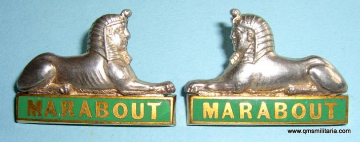 Dorset Regiment Officers Pair of Matched Facing Silver Plated and Enamel Collar Badges