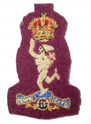 Royal Signals Airborne Attached Officer 's Bullion Beret Badge, King's Crown Pre 1952 issue