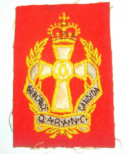 QARANC Queen Alexandra's Royal Army Nursing Corps Officer's Cloth Beret Patch, QEII issue