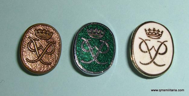 The complete set of Duke of Edinburghs Award Metal Badges, Gold, Silver and Bronze