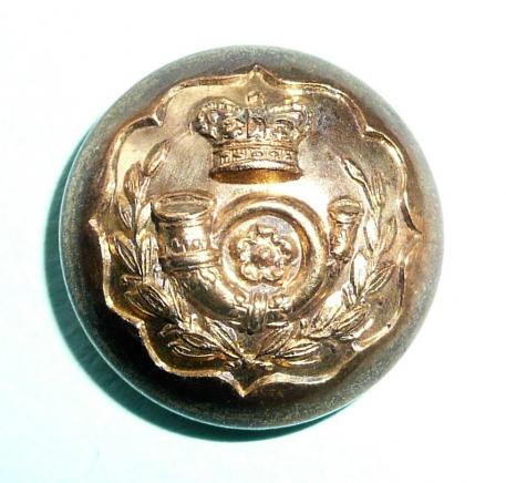 King's Own Yorkshire Light infantry Officer's Medium Pattern Gilt Button, 1881 - 1895 pattern