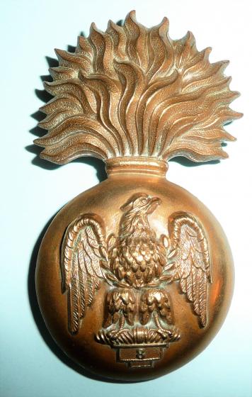 Royal Irish Fusiliers Other Ranks Brass Glengarry Grenade Badge, Post 1903