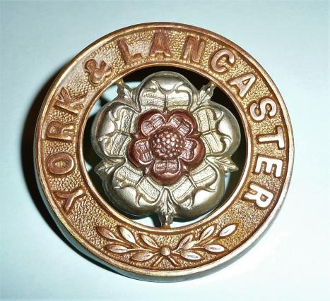 York & Lancaster Regiment Bi-Metal Helmet Plate Centre (HPC)