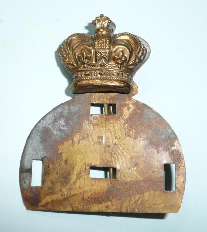 Original Victorian Glengarry Brass Back Plate and Victorian Crown for use with the Helmet Plate Centre (HPC) when worn on the Glengarry