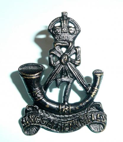 7th King 's African Rifles ( KAR ) Blackened Brass Cap Badge - Zanzibar