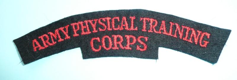 Army Physical Training Corps Embroidered Cloth Shoulder Title