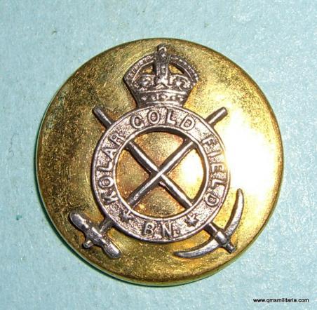 Indian Army - Kolar Gold Field Battalion Large Gilt and Silver Mess Dress Button