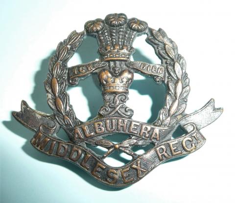 WW1 / WW2 Middlesex Regiment Officer's OSD Collar Badge