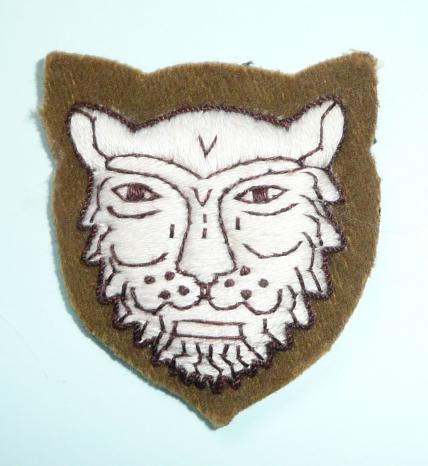 Shropshire Yeomanry B Squadron Sergeant Major's Padded Embroideed Arm Badge