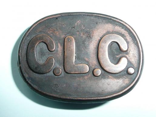 WW1 Chinese Labour Corps ( CLC ) Cap Badge - Blade Fixings