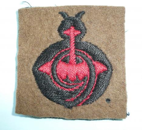 WW2 9th Anti - Aircraft Division Embroidered Formation Sign ( Welsh Coast )