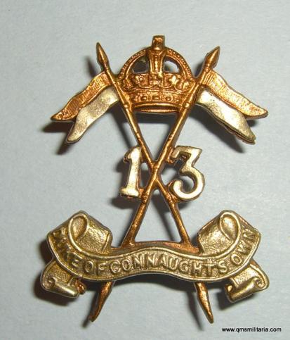 Indian Army - 13th Duke of Connaughts Own Lancers Bi Metal Cap Badge, pre 1947