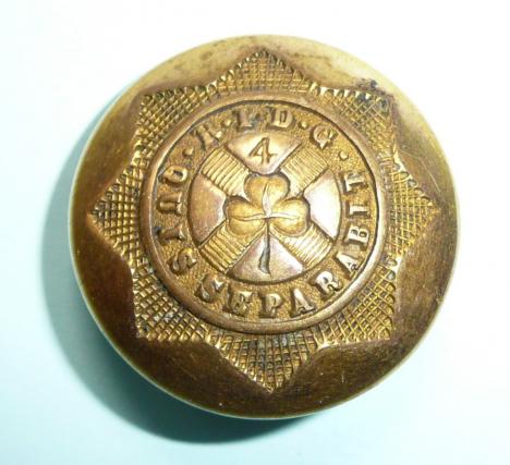4th Royal Irish Dragoon Guards Officers Large Pattern Gilt Button, pre 1904