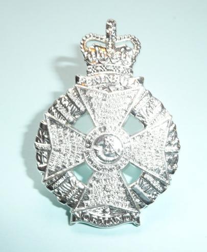 The Rifles White Metal Chrome Sergeant's Cross Belt Badge