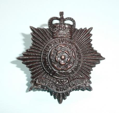 Royal Hampshire Regiment Officers OSD Bronze Cap Badge, QEII issue, Blades.