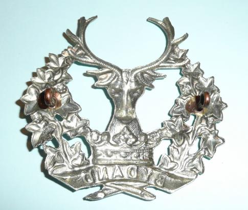 The Gordon Highlanders ( 75th & 92nd Foot) White Metal Glengarry Cap Badge