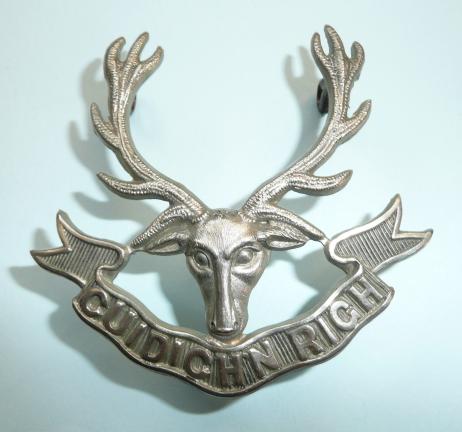 Seaforth Highlanders ( 72nd & 78th Highlanders) White Metal Glengarry Badge