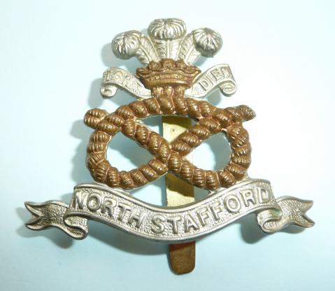 The Prince of Wales (North Staffordshire Regiment) (64th & 98th Foot) Other Ranks Bi-metal Cap Badge