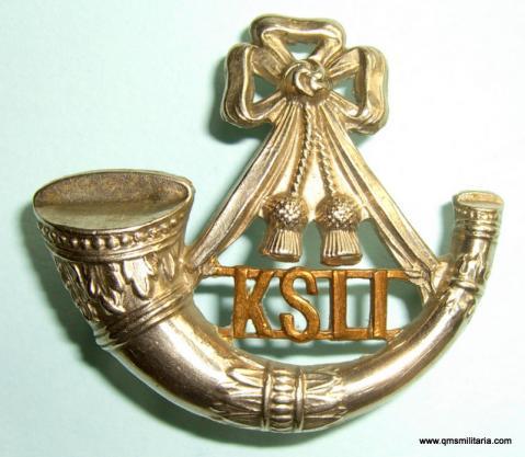 The Kings ( Shropshire Light Infantry ) (KSLI) ( 53rd & 85th Foot) Victorian / Edwardian Other Ranks Bi Metal Cap Badge - three loops