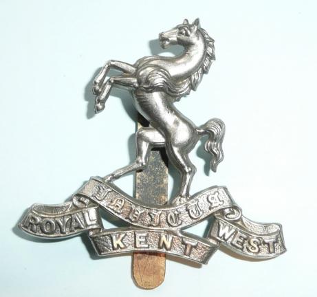 The Queens Own ( Royal West Kent Regiment ) ( 50th & 97th Foot )  White Metal Cap Badge
