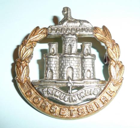 The Dorsetshire Regiment (39th & 54th Foot) - Standard Pattern Castle Other Ranks Bi-metal Cap Badge