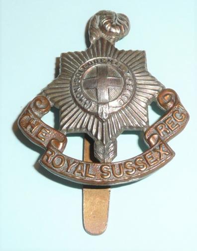 The Royal Sussex Regiment (35th & 107th Foot) Other Ranks Bi-Metal Cap Badge