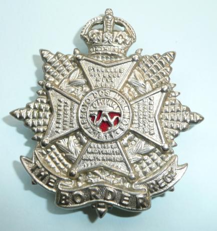 The Border Regiment (34th & 55th Foot) - Larger Pattern Other Ranks White Metal Cap Badge