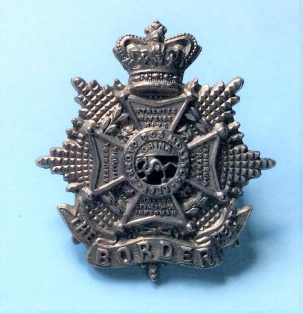 The Border Regiment (34th & 55th Foot) - Victorian Smaller Pattern Other Ranks White Metal Cap Badge
