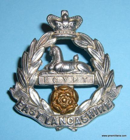 The East Lancashire Regiment (30th & 59th Foot) Victorian Other Ranks Bi-Metal Cap Badge