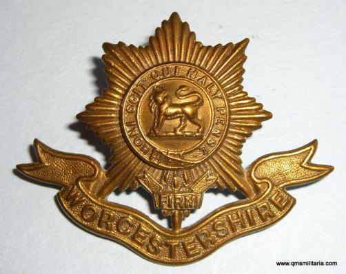 The Worcestershire Regiment (29th & 36th Foot) Victorian / Edwardian Issue Other Ranks Brass Cap Badge