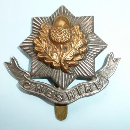 The Cheshire Regiment (22nd Foot) WW1 Other Ranks Bi-Metal Cap Badge