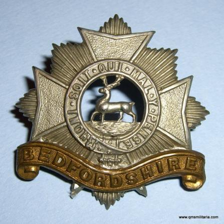 The Bedfordshire Regiment (16th Foot) Victorian / Edwardian Other Ranks Bi-metal Cap Badge