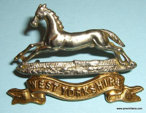The Prince of Wales Own (West Yorkshire Regiment) (14th Foot) Victorian / Edwardian Issue Other Ranks Bi-metal Cap Badge