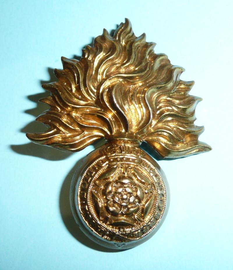 The Royal Fusiliers Regiment (City of London Regiment) (7th Foot)  - Victorian Issue Other Ranks Brass Cap Badge