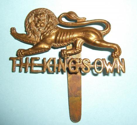 The Kings Own Royal Regiment (Lancaster) (4th Foot) Other Ranks Brass Cap Badge