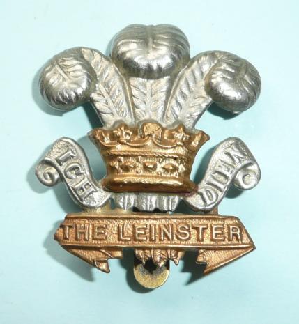 Prince of Wales Leinster Regiment ( 100th & 109th Foot) WW1 issue Bi Metal Cap Badge