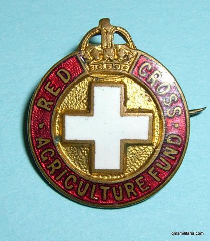 WW2 British Red Cross Society Agriculture Fund, Collection Identification Badge