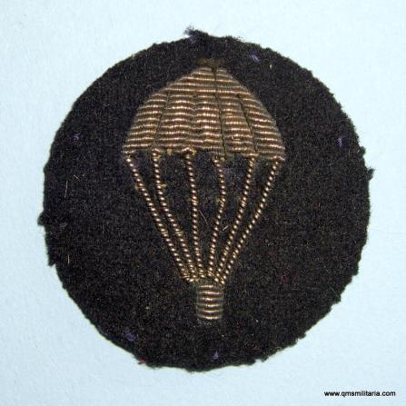 Parachutist (non-operational) Silver Bullion ' Light Bulb ' Proficiency Arm Badge